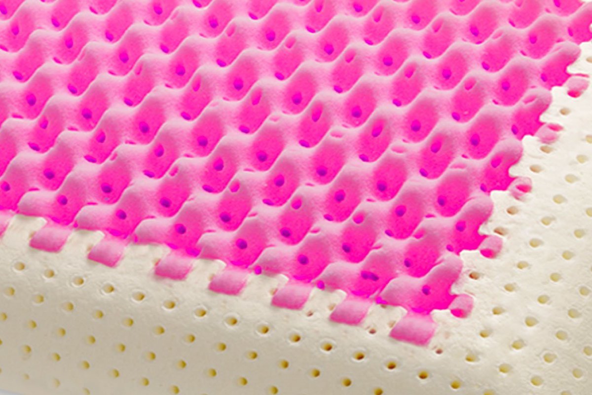 Cuscino-Memory-Premium-Fucsia-particolare-traspirante-Marcapiuma