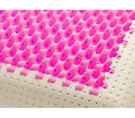 Cuscino-Memory-Premium-Fucsia-particolare-traspirante-Marcapiuma