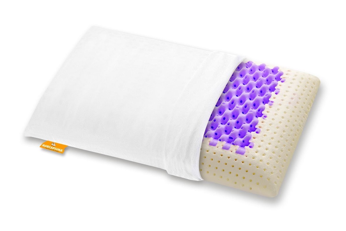 Coppia cuscini in Memory Foam modello PREMIUM PURPLE/FUCSIA