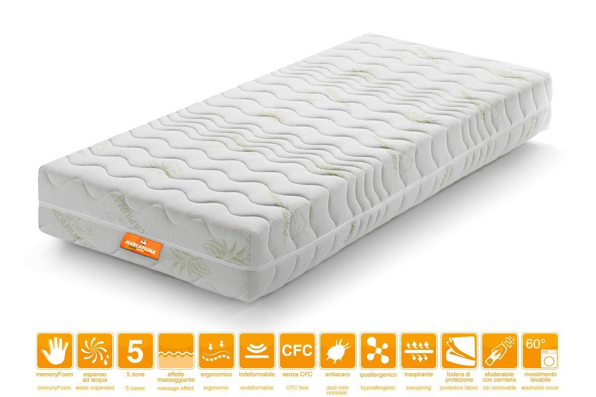 Memory Foam Mattress RAINBOW mod. Marcapiuma