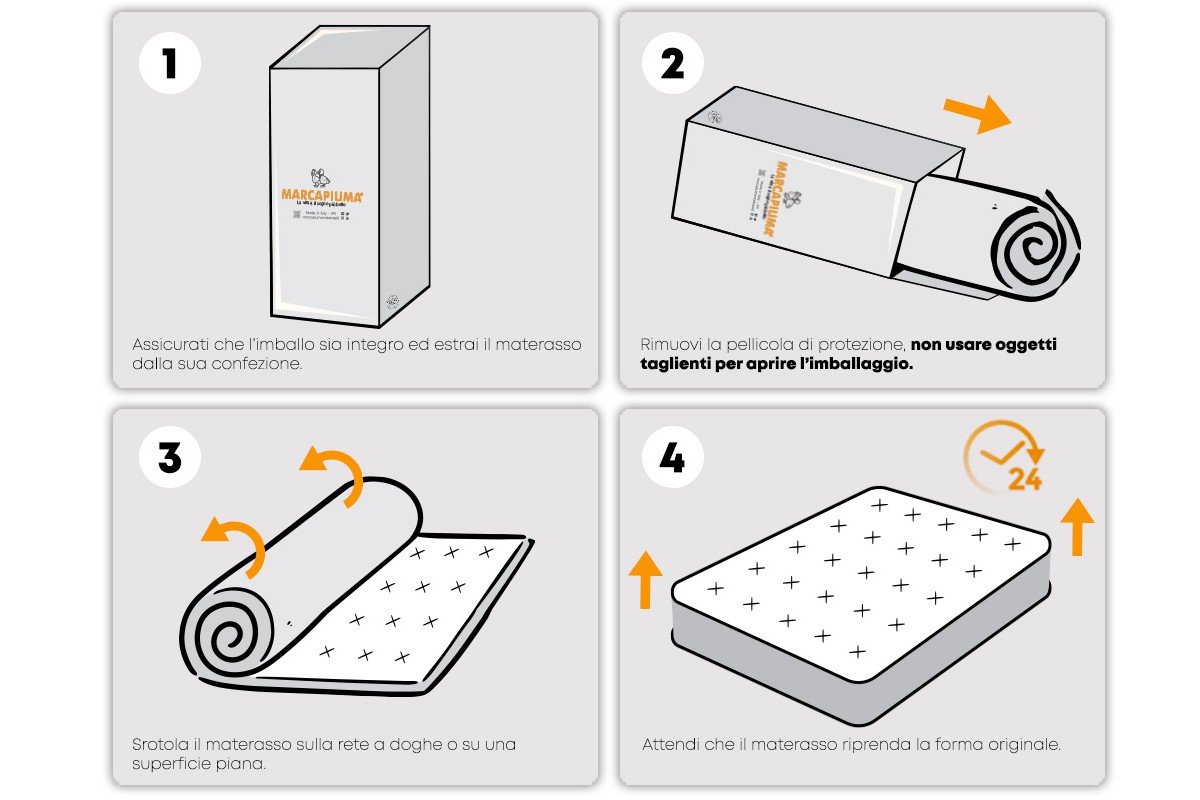 Matelas Mémoire de Forme modèle SUNRISE - Marcapiuma