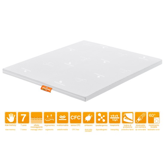 Surmatelas en New Mémoire de forme modèle LEVANTE - Marcapiuma