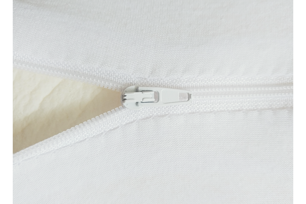 Taie d'oreiller en coton déhoussable avec fermeture éclair lavable