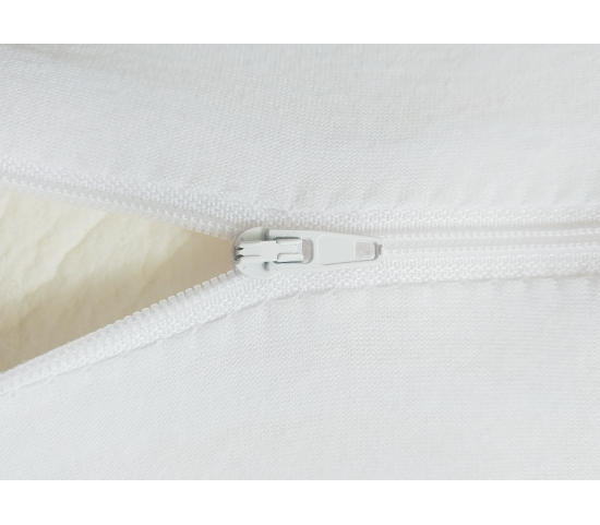 Taie d'oreiller en coton déhoussable avec fermeture éclair lavable