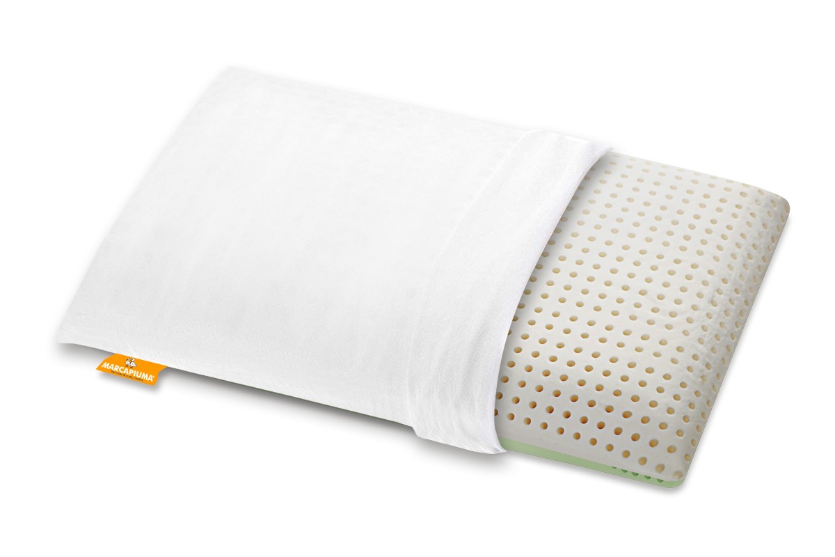 Cuscino in Memory modello Bio Double Aloe Foderina 100% Cotone con zip - Marcapiuma