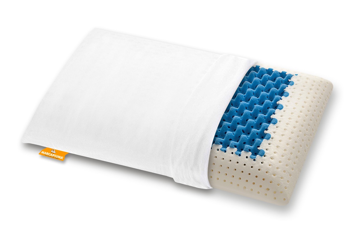 Cuscino in Memory modello Air Massage inserto traspirante Foderina sfoderabile 100% Cotone - Marcapiuma