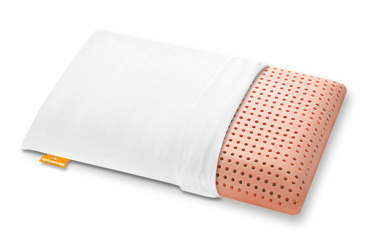Cuscino in Memory modello BIO CLEAN foderina con zip 100% Cotone - Marcapiuma