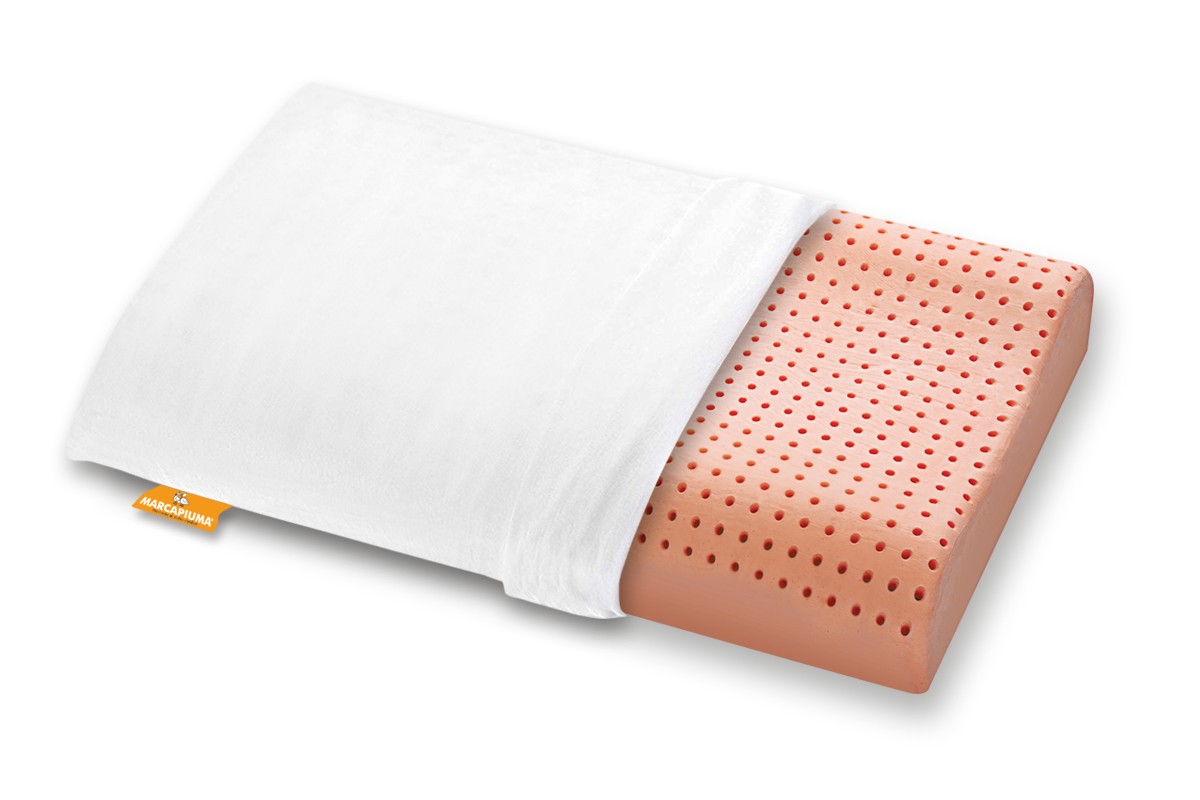 Cuscino in Memory modello Bio Clean forma doppianda Foderina sfoderabile 100% Cotone - Marcapiuma