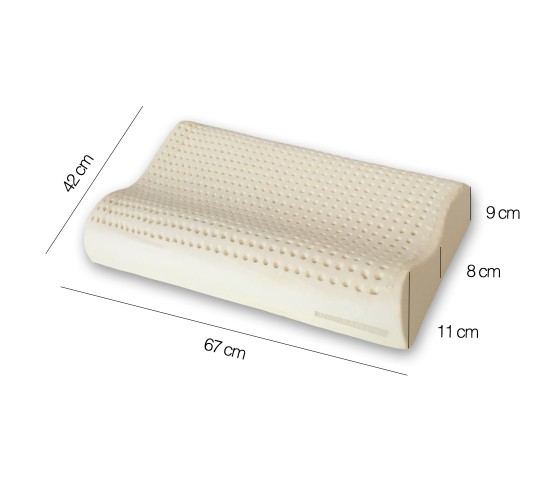 Natural Latex Pillow Wave-Shaped - Helps keeping a natural position