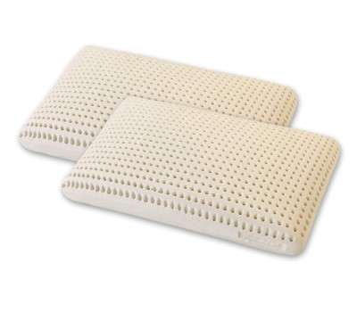 Coppia Cuscini Lattice Naturale forma saponetta - Marcapiuma
