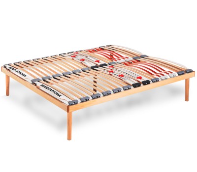 Rete a doghe Nature Med Fissa Matrimoniale in legno di faggio - Marcapiuma