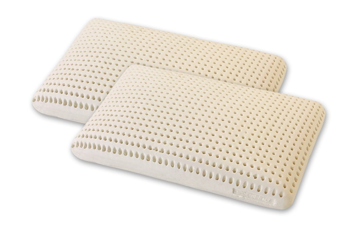 Coppia Cuscini Lattice Naturale forma saponetta - Marcapiuma