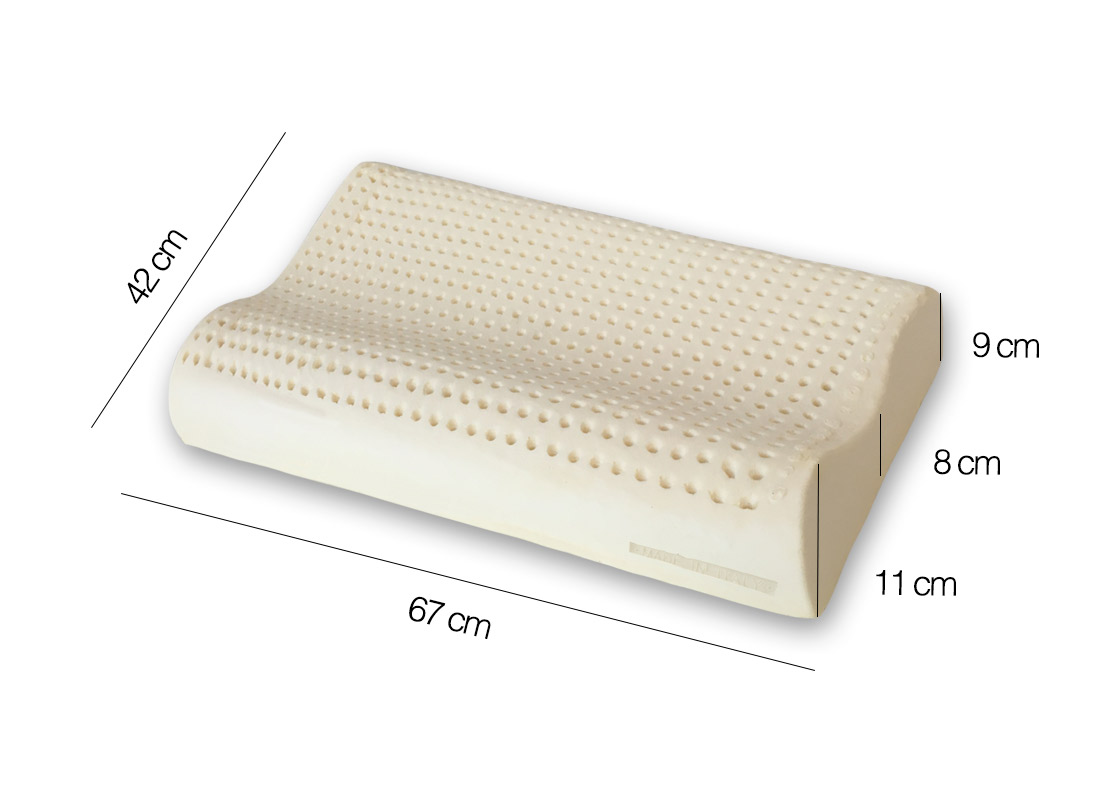 Almohada Ondulado Látex modelo Natural