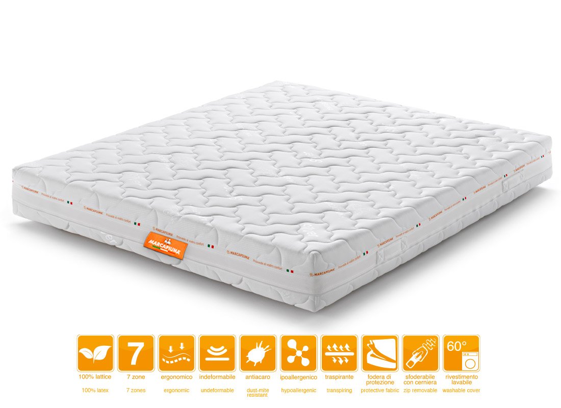Materasso in Lattice Matrimoniale modello Sevenlife 20 rivestimento Silver sfoderabile - Marcapiuma