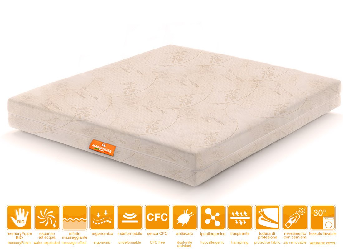 Materasso Matrimoniale BIO DREAM Rivestimento cotone - Marcapiuma
